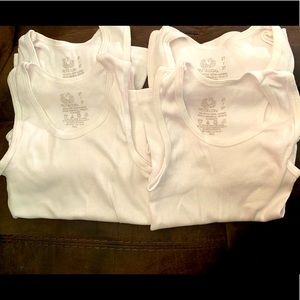 Toddler front of the loom white tank tops lot of 4